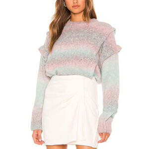 Iro Cozy Blue And Pink Valya Pullover Sweater Size XS